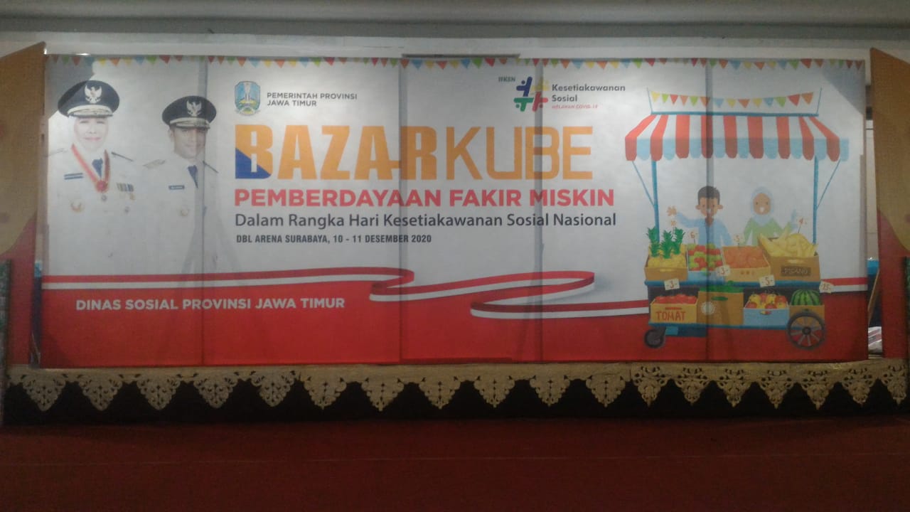 Bazar KUBE Pemberdayaan Fakir Miskin, dalam rangka Hari Kesetiakawanan Sosial Nasional, Surabaya 2020